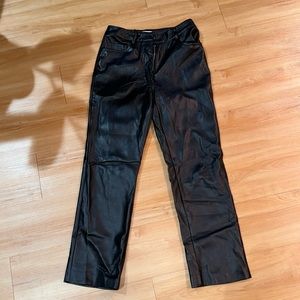 Cresent Faux Leather Black Pants Size: XS